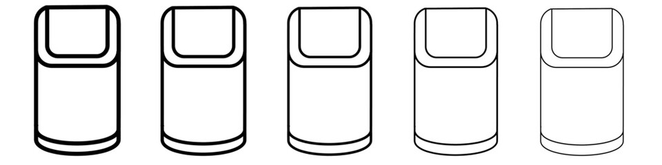 trash can icon vector outline symbol or illustration