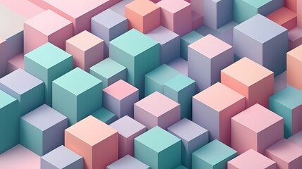 Obraz premium 3D Abstraction Pixel Art Design