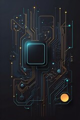 Futuristic Technology Circuit Board Electronic