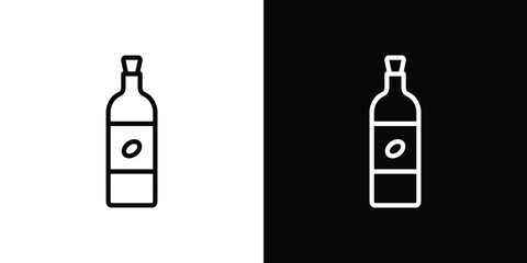 Olive oil icon vector graphics in strokes