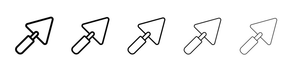 trowel icon vector outline symbol or illustration