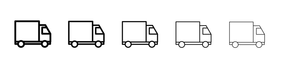 truck icon vector outline symbol or illustration