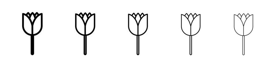 tulip icon vector outline symbol or illustration