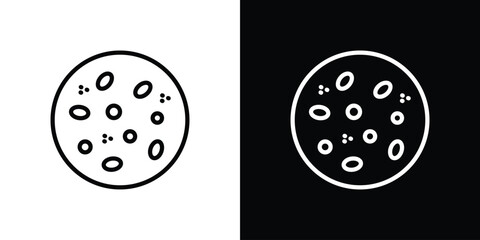 Leukemia icon vector graphics in strokes