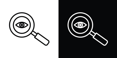 Investigation icon vector graphics in strokes