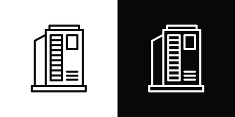 Infrared heat cabin icon vector graphics in strokes