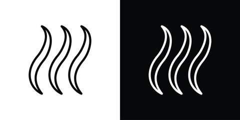 Hot icon vector graphics in strokes