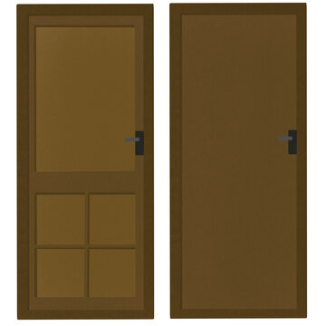 open door isolated on white