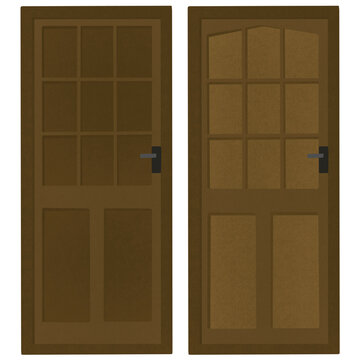 closed wooden door
