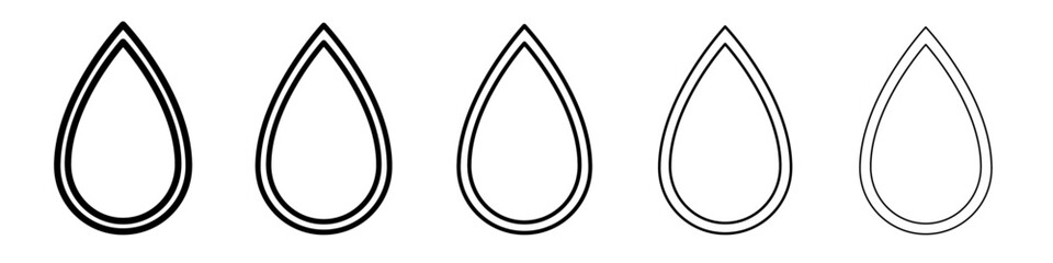 water drop icon vector outline symbol or illustration