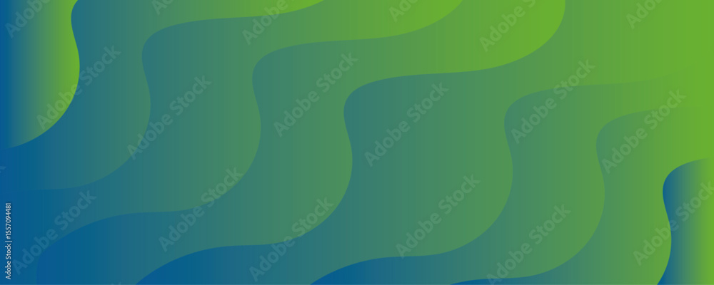 Poster abstract gradient background with undulating wave-like patterns in shades of green. smooth, flowing,