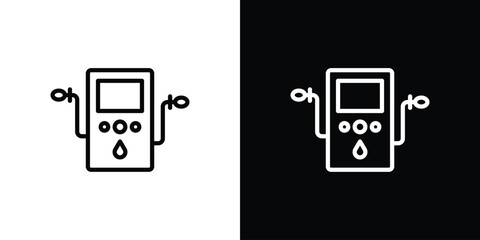Dialysis icon vector graphics in strokes