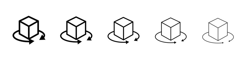 3D icon vector outline symbol or illustration
