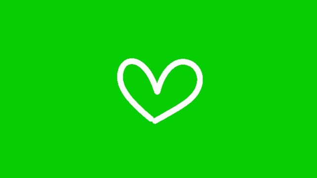 love animation on green screen