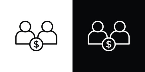 Consolidation icon vector graphics in strokes