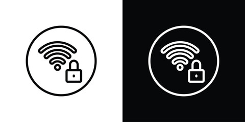 Wifi security icon vector, Symbol, logo illustrations