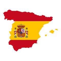Fototapeta premium map of Spain flag
