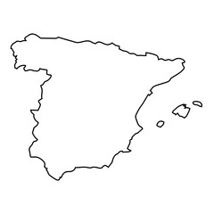 map of Spain line