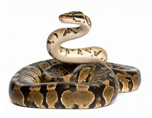 snake in front of white background