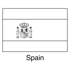Flag of Spain line