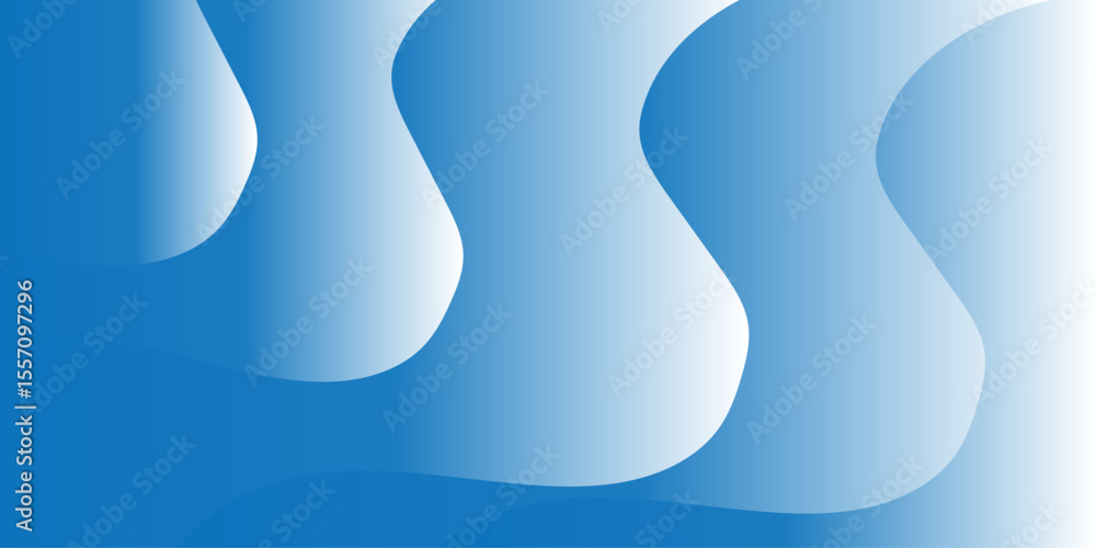 Poster sky blue abstract background soft waves. gradient fluid wave banner template design. luxury paper. s