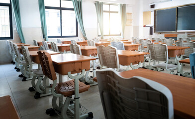 Modern classroom in the school