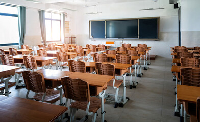 Modern classroom in the school