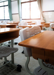 Modern classroom in the school