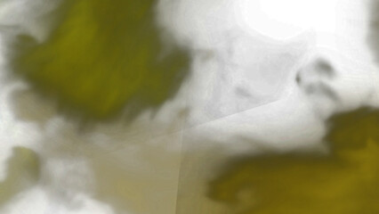 Olive green mist creates an atmospheric effect, a soft cloud of vapor adding depth and mystery against a black backdrop.