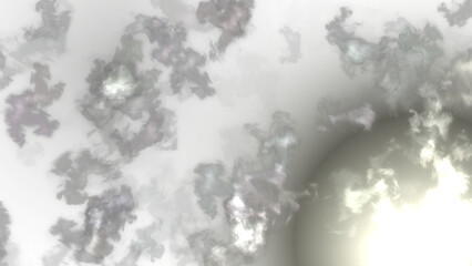 Ethereal wisps of white dance across a charcoal backdrop, evoking dreamlike states, atmospheric texture, or celestial cloudscapes.