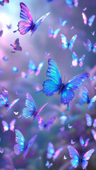 butterfly on a blue background