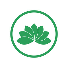 Simple leaf icon isolated on transparent background