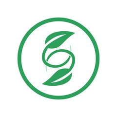 Simple leaf icon isolated on transparent background