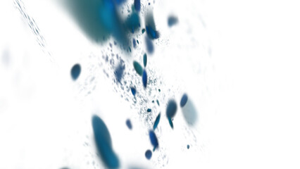 Floating turquoise elements dance against a pure black background, creating a modern, abstract aesthetic perfect for design overlays and backgrounds.