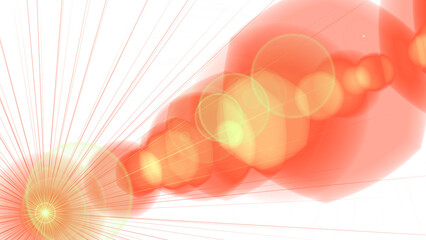 Radiant light bursts across a dark backdrop, casting ethereal lens flares and soft bokeh effects for a dynamic visual effect.