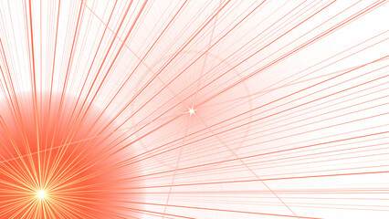 Abstract composition with converging red lines creates a dynamic and futuristic feeling, suitable for graphic design projects.