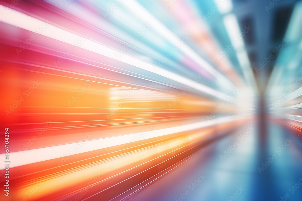 Poster vibrant light streaks forming dynamic pattern in an abstract composition