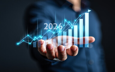 Business growth forecast for 2026 shown on hand