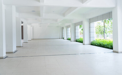 Long corridor in the school