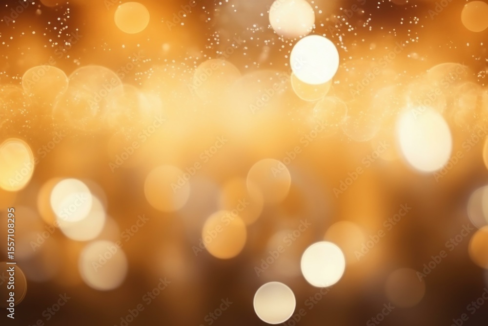 Aufkleber golden bokeh lights creating a festive christmas background with sparkling particles