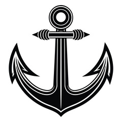 Modern Anchor Minimalist Nautical Vector Icon