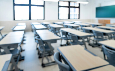 Blur classroom in the school