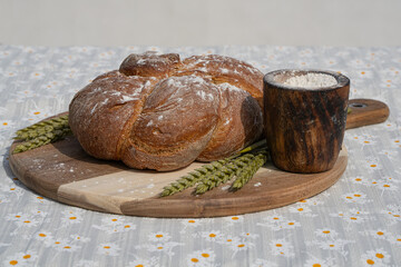 sourdough bread on a tray