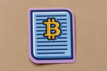 Innovative digital representation of cryptocurrency investment showcasing a stylized Bitcoin icon on a modern abstract paper background emphasizing the evolution of finance and economic