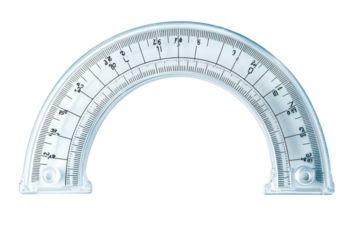 Clear Protractor Tool Precision Angles and Measurement Device for Geometry and Technical Drawing on