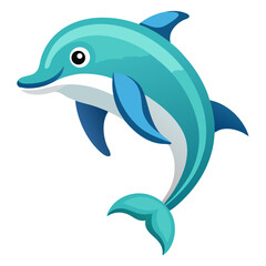dolphin isolated on white background