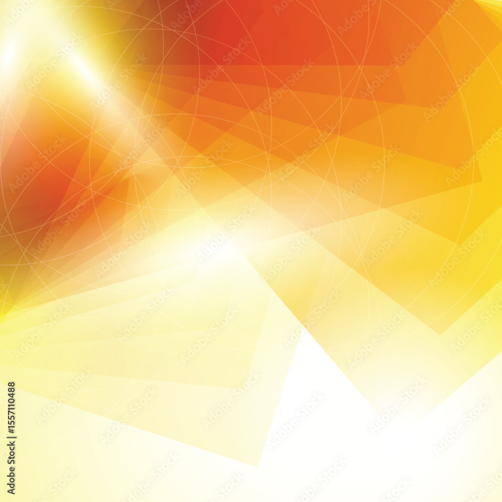 Poster vibrant orange and yellow abstract geometric background with light flare and circular grid – energet