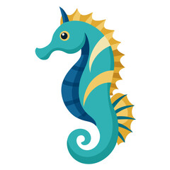 vector illustration of a sea horse