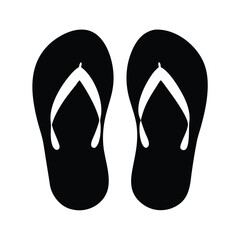 Flip Flops Glyph Icon - Summer Beach Footwear Symbol