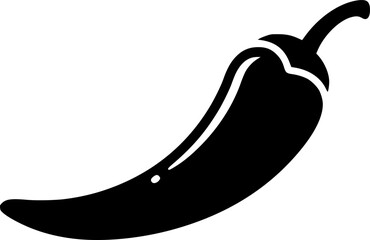 chili pepper line art silhouette vector illustration
